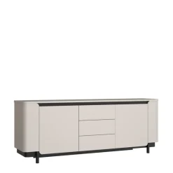 Sideboard VODOL 205x78 cm Sand/Schwarz
