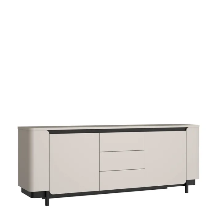 Sideboard VODOL 205x78 cm Sand/Schwarz