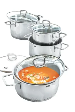 Silit Topfset ALICANTE 4-teilig Edelstahl silberfarbig
