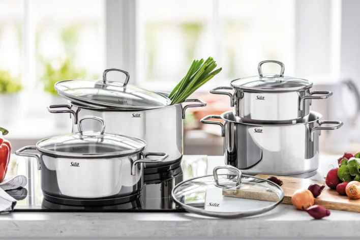 Silit Topfset ALICANTE 4-teilig Edelstahl silberfarbig
