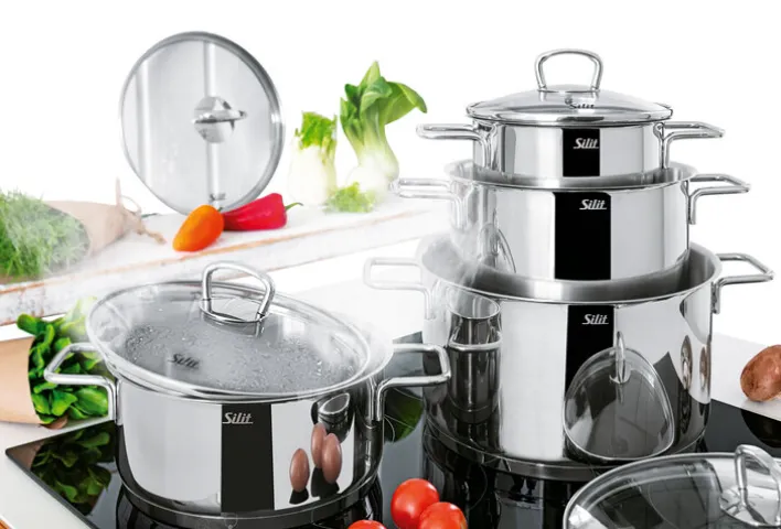 Silit Topfset ALICANTE 4-teilig Edelstahl silberfarbig