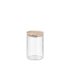 SIMAX Vorratsglas mit Holzdeckel 900 ml Sicherheitsglas transparent