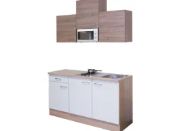 Singleküche JACK Weiß/Eiche Sonoma NB ca.150 cm