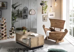 Sitzbank 145 x 99 x 65 cm Teak natur