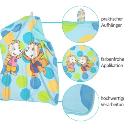 Smithy Kinderdecke BOBO SIEBENSCHLÄFER 75 x 90 cm blau