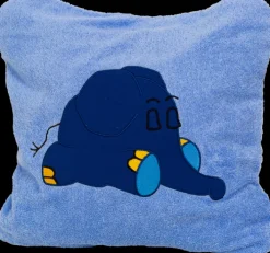 Smithy Kissenhülle ELEFANT 40 x 40 cm blau