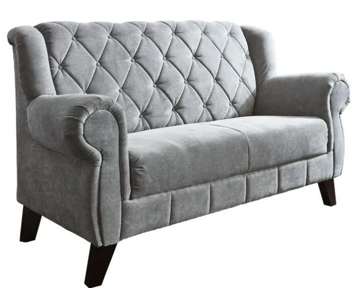 Sofa COSIMO Stoffbezug Grau ca. 170 x 99 x 82 cm