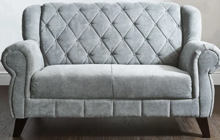 Sofa COSIMO Stoffbezug Grau ca. 170 x 99 x 82 cm