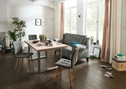 Sofa COSIMO Stoffbezug Grau ca. 170 x 99 x 82 cm