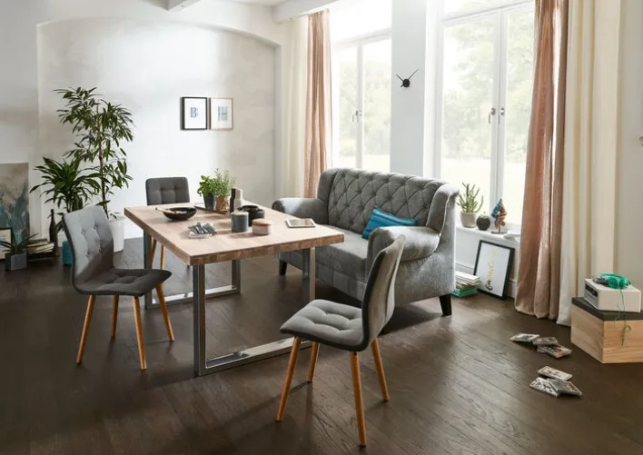 Sofa COSIMO Stoffbezug Grau ca. 170 x 99 x 82 cm