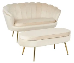 Sofa 2-Sitzer beige