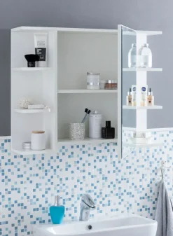 Spiegelschrank 80 x 65 cm weiß