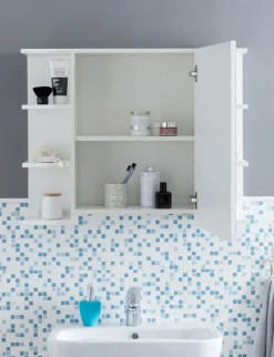 Spiegelschrank 80 x 65 cm weiß