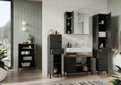 Spiegelschrank CORUS 76 x 71 cm Graphit