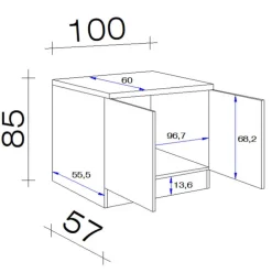 Spülenunterschrank WITO 100 cm weiß