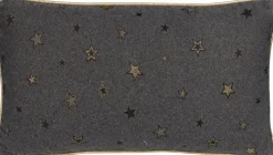 SPRÜGEL Kissenhülle HOMEY STAR 30x50 cm Grau,Goldfarbig