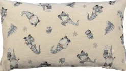 SPRÜGEL Kissenhülle Textil 50 x 30 cm Beige-Grau