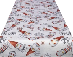 SPRÜGEL Tischband GNOMOS SNOWFLAKE 50 x 150 cm rot/grau