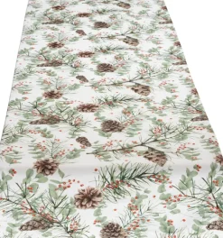 SPRÜGEL Tischband NAVIDAD PINAS 45x150 cm Beige,Mehrfarbig