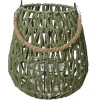 Standlaterne 22 cm Jute grün
