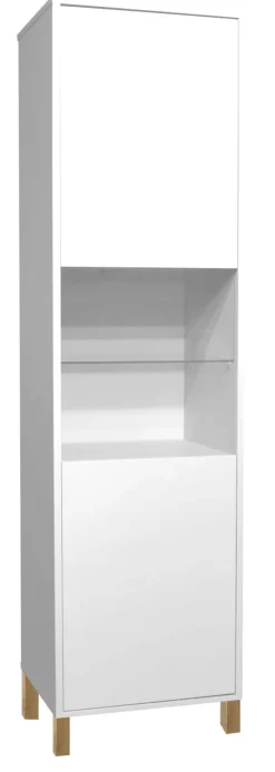 Standvitrine LINDOS 51 x 192 cm weiß