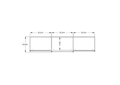 STAUD Kleiderschrank SINFONIE PLUS VIII 280 cm Alpinweiß/ Alpinweißglas/ Spiegel mittig
