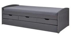Stauraum-/Funktionsbett ANDRE 90 x 200 cm grau