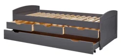 Stauraum-/Funktionsbett ANDRE 90 x 200 cm grau