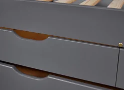 Stauraum-/Funktionsbett ANDRE 90 x 200 cm grau