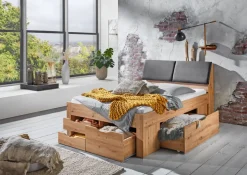 Stauraum-/Funktionsbett MAXI 140 x 200 cm braun