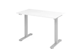Stehtisch 120 x 67,2 cm Weiß/ Silber