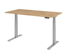 Stehtisch 160 x 129 x 80 cm Asteiche/ Silber