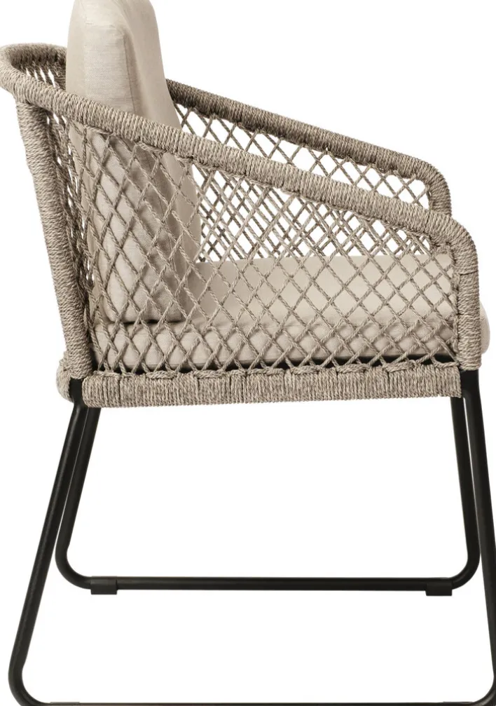 STERN Dining Gartenstuhl ODEA 2er Set schwarz /cremebeige