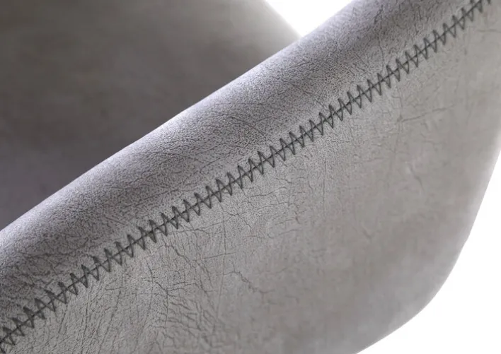 Stuhl MIKE hellgrau/schwarz ZickZackNaht