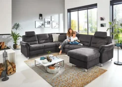 SYSTEMPOLSTER Wohnlandschaft ANDERLECHT-DB grau