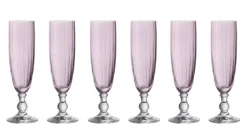 TAFELWERT Sektkelch GIORGIA 6er Set rosa