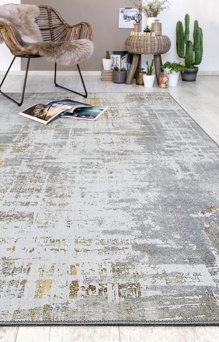 Teppich ALMONTE 120 x 170 cm creme/senfgelb