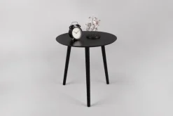 Tisch 2er-Set VILANA Ø 50 cm/Ø 45 cm schwarz