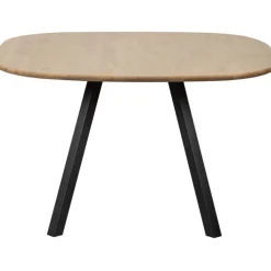 Tisch TABLO 130 x 130 cm Eiche massiv/schwarz