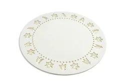 Tisch- und Platzset MERRY CHRISTMAS Filz Ø 38 cm Weiß