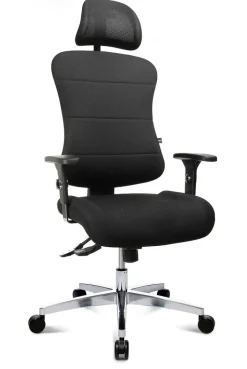 TOPSTAR Drehstuhl SITNESS CREATE Textil Aluminiumgestell schwarz mit Armlehnen