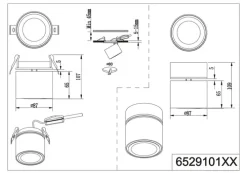 TRIO LED Aufbaustrahler 1 Spot TAURUS weiß