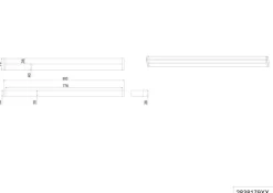 TRIO LED Badlampe FABIO 80 cm schwarz