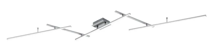 TRIO LED Deckenlampe ARVIN 245 cm nickelfarbig