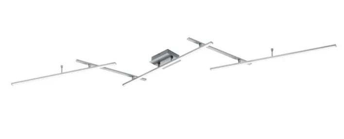 TRIO LED Deckenlampe ARVIN 245 cm nickelfarbig