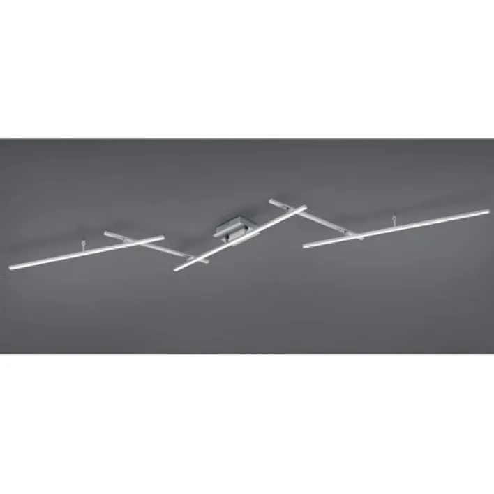 TRIO LED Deckenlampe ARVIN 245 cm nickelfarbig