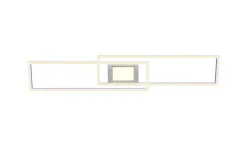 TRIO LED Deckenlampe GANADO 110 x 21 cm nickelfarbig