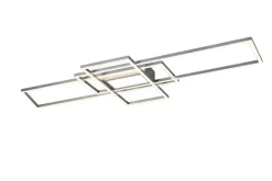 TRIO LED Deckenlampe IRVINE 42 x 105 cm nickelfarbig