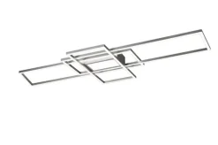 TRIO LED Deckenlampe IRVINE 42 x 105 cm nickelfarbig