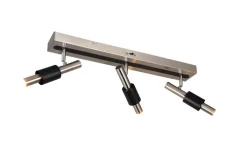 TRIO LED Deckenlampe mit 3 Spots IKARIS 63cm nickelfarbig